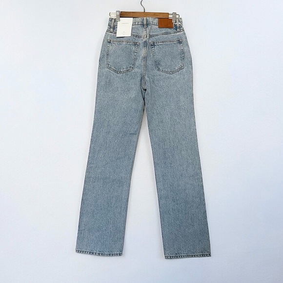 100% Cotton NWT RAE High-Rise Straight Leg Jeans in Nostalgia 26 - Picture 3 of 4